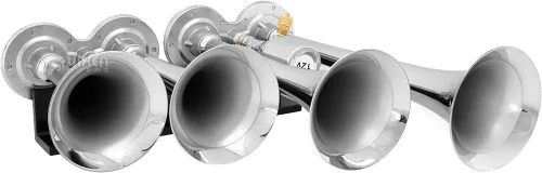Vista 4 de Vixen Horns Kit de bocina de tren para camiones/coche/semi. Sistema completo a bordo: compresor de aire de 150 psi, tanque de 1.5 galones, 4
