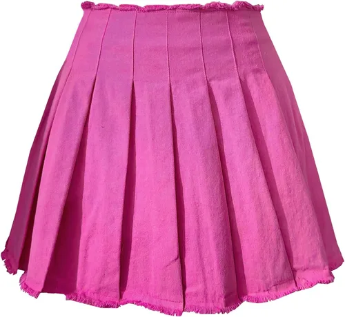 Vista 31 de TONCHENGSD Falda de tenis plisada de cintura alta para mujer 01 cuadros marrones