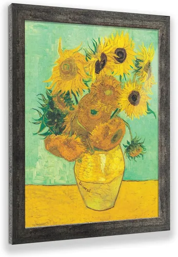 Vista 11 de Vincent Van Gogh - Arte de pared enmarcado con diseño de flores de almendra, maravilloso para exhibir en la cocina, el baño o la decoración