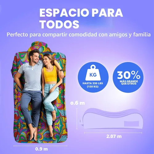 Vista 2 de Chillbo Tumbonas inflables, sofá inflable para acampar, sofá de aire