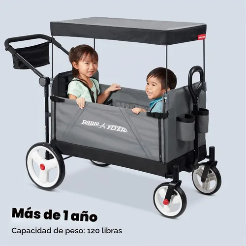 Vista 2 de Radio Flyer City Luxe Stroll 'N Wagon, para mayores de 1 año, cochecito para niños