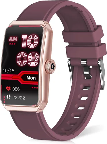 Vista 8 de Rastreador de actividad física con frecuencia cardíaca 24/7, oxígeno en sangre, rastreador de sueño, reloj de fitness impermeable, rastreador