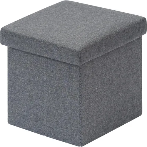 Vista 17 de B FSOBEIIALEO Cubo otomano plegable de almacenamiento con piel sintética para sala de estar, dormitorio, oficina en casa, reposapiés de Negro