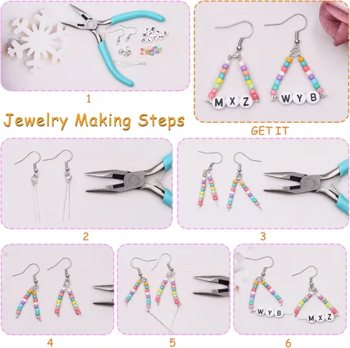 Vista 4 de 5000 cuentas de semillas de vidrio verde a granel, pequeñas cuentas espaciadoras de cintura para pulseras, collares, joyería, proyectos