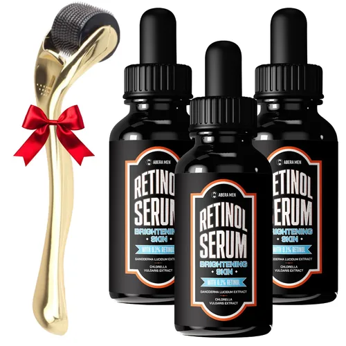 Vista 10 de ABERA Suero de retinol para hombre, suero antienvejecimiento para la cara, reduce las manchas oscuras, melasma, arrugas y bolsas para los ojos