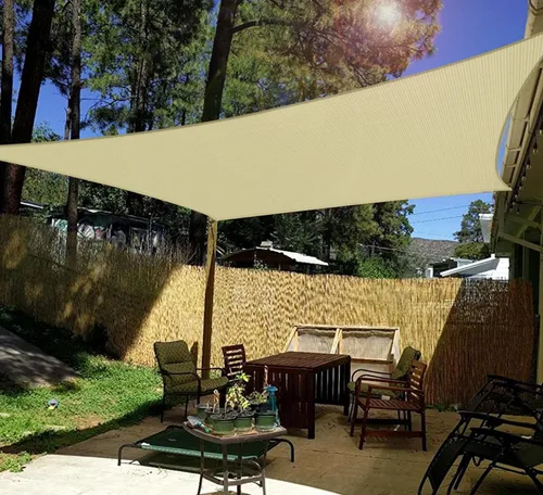 Vista 6 de Windscreen4less - Toldo rectangular de 8 x 12 pies para exteriores, bloquea los rayos ultravioleta, para patio trasero, porche, pérgola, terraza