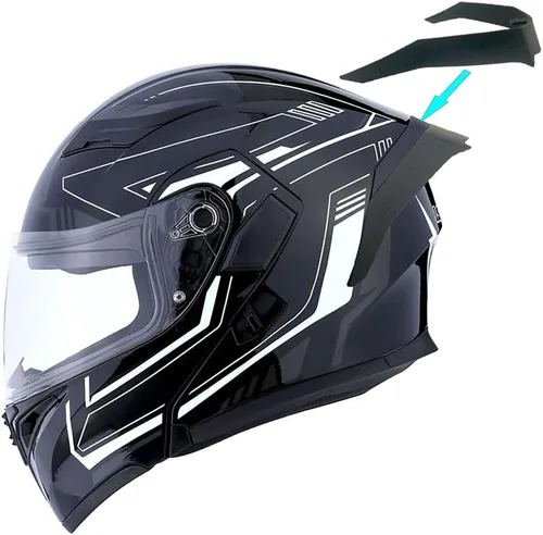 Vista 8 de 1Storm Casco modular de cara completa para motocicleta con doble visera abatible y protector solar: HB89 Flecha Azul