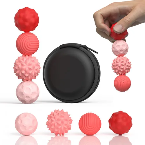 Vista 20 de Bolas magnéticas de juguete fidget, juguete sensorial de silicona para aliviar el estrés para adultos, adolescentes con autismo, ansiedad, TDAH