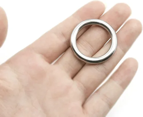 Vista 5 de 20 anillos redondos soldados de acero inoxidable 304 para cinturón de campamento, correas de perro, accesorios de equipaje