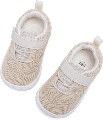 Vista 3 de MORENDL Zapatos de bebé para caminar para niños y niñas, zapatos de tenis antideslizantes para niños y niñas