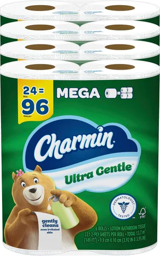 Vista 11 de Charmin Papel higiénico ultra suave, 9 megarrollos, 231 hojas por rollo