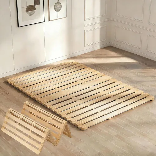 Vista 12 de Base de cama de piso, transpirable, a prueba de humedad, plegable, tatami, cama japonesa para dormir en el suelo o colchón de futón