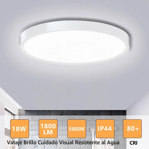 Vista 3 de Lámpara de techo LED de montaje empotrado, luz de techo de perfil bajo de 9 Blanco