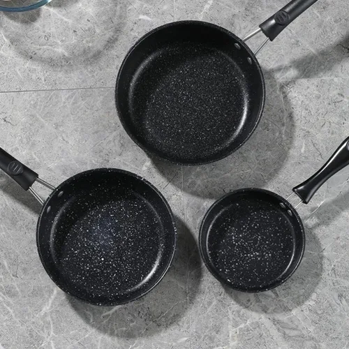 Vista 8 de Luxshiny Mini sartén antiadherente de acero inoxidable para huevos, panqueques, filetes, fácil de limpiar para el desayuno, cocinar, apto