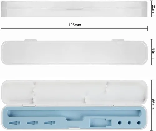Vista 4 de Estuche SIXFU para Lápiz de Apple 2ª Generación/Lápiz de Apple 1ª Generación, Diseño de Estuche de Almacenamiento para Puntas de Lápiz de Apple