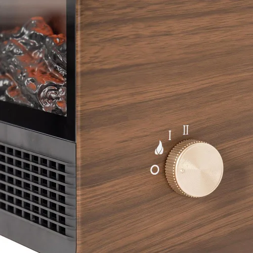 Vista 6 de Hearth Brands Calentador de espacio portátil con chimenea eléctrica con efecto de llama 3D, 1500 W, esfera de termostato ajustable, sensor