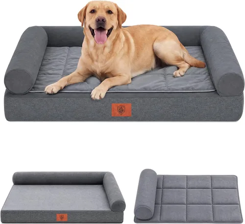 Vista 19 de GTPLAYER Dog Bed, Egg-Crate Foam Pressure Relief with Waterproof Washable Pet Bed 23.6" with 2-in-1 Cooling/Warming Pad, Non-Slip Bottom, Detachable