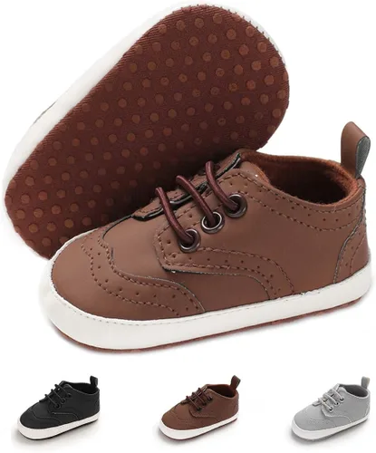 Vista 12 de COSANKIM Zapatos deportivos para bebé niño y niña, zapatos de tobillo altos, antideslizantes, suela suave, zapatos de cuna para niños pequeños