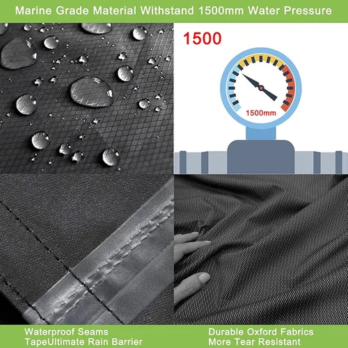 Vista 4 de Funda impermeable de automóvil para Dodge Durango 2011-2026, funda 190T, ajuste personalizado, correa 100% impermeable a prueba de viento
