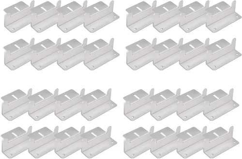 Vista 8 de BougeRV 8 unidades de soporte tipo Z para montaje de panel solar, compatible con RV, techo, embarcación, fuera de la red, 2 juegos de 4