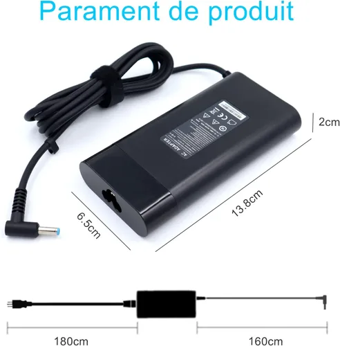 Vista 5 de Cargador Laptopo de 150 W para HP ZBook 15 16 17 15u 15v G3 G4 G5 G6 G8 G9 ZBook Studio G4 G5 G7 G8 G9 Pavilion Gaming 15 17 OMEN by 15 17 Adaptador