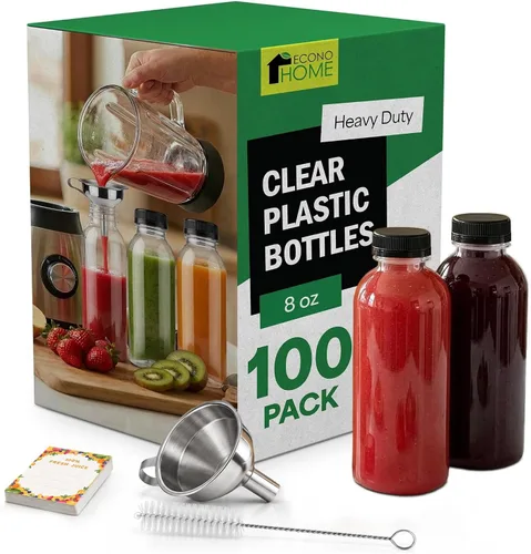 Vista 11 de EconoHome 16oz, paquete de 100 botellas de jugo sin BPA, a prueba de fugas