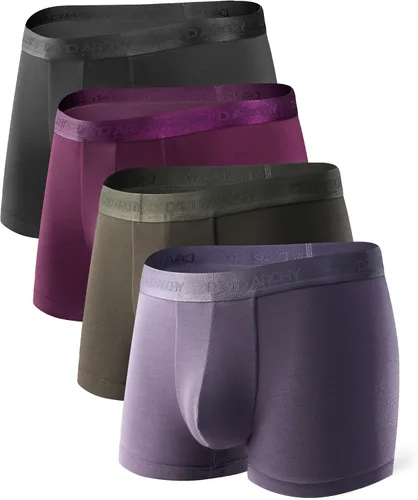 Vista 7 de DAVID ARCHY - Calzoncillos tipo bóxer para hombre (ultra suaves, con soporte, bolsillo, transpirables) en paquete múltiple Negro-a- 6.5