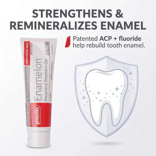 Vista 2 de Premier 9007285 Enamelon Gel de Tratamiento Preventivo, Sabor a Menta Limpia, 4 onzas