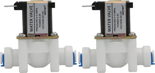 Vista 7 de DIGITEN DC 12V 1/4" válvula electromagnética del agua de la alimentación de la entrada de conexión rápida N/C normalmente cerrada ninguna presión