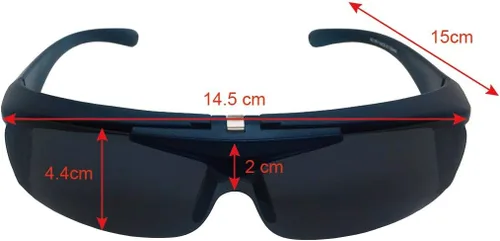 Vista 8 de Lentes de sol de conducción 100% con protección UV400, multifuncionales, polarizados únicos, lentes de sol abatibles con lentes