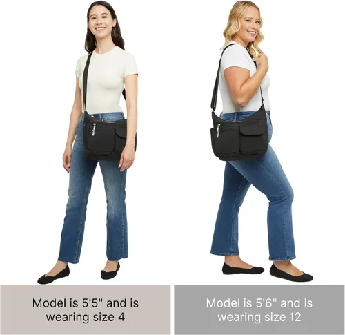 Vista 99 de Baggallini womens Everywhere Bagg Crossbody Women 11x9 Lightweight Nylon Hobo Water-resistant Travel Bag W/Rfid