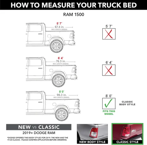 Vista 2 de Extang Trifecta 2.0 - Cubierta plegable para batea de camioneta 92775 para Dodge RAM 1500/2500, modelos 2003 al 2008, con batea de 8 pies.
