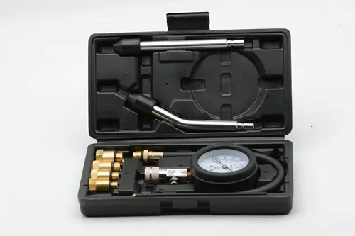 Vista 2 de Probador de compresión de 8 piezas, kit de comprobador de compresión de motor, medidor de presión profesional de cilindro de motor de gasolina