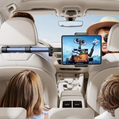 Vista 10 de Tryone Soporte para tablet para reposacabezas para accesorios de automóvil: [brazo de 18.11 pulgadas de largo] Soporte 3 en 1 para tableta