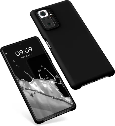Vista 8 de kwmobile Funda compatible con Xiaomi Redmi Note 10 Pro - Funda de silicona TPU con acabado suave - Negro