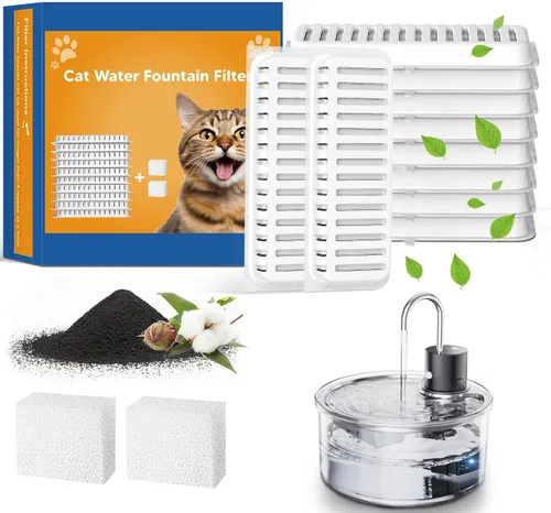 Vista 9 de Wireless Cat Water Fountain Glass DIY - 108oz/3.2L Automatic Ultra-Quiet Cat Water Fountain Cordless, Glass Battery Operated Pet Fountain