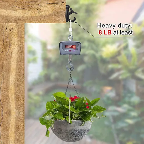 Vista 5 de Lewufe Ganchos para Luces de Cadena para Exteriores, Ganchos de Tornillo para Colgar Luces de Navidad, Ganchos Colgantes para Luces de Patio, Cable