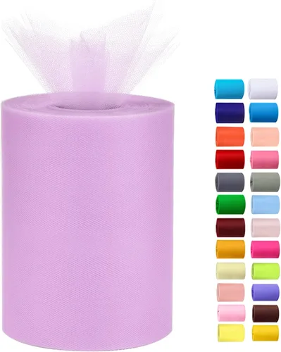 Vista 26 de Rollos de tul de 6 pulgadas por 100 yardas (300 pies) de tela de carrete de tul para bricolaje, faldas tutú, bodas, baby shower, manualidades