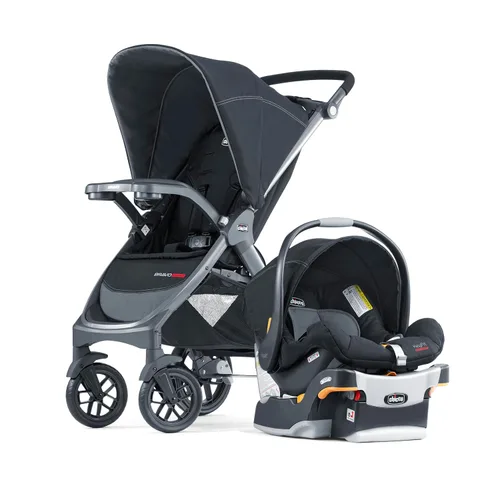 Vista 18 de Chicco Bravo - Sistema de viaje 3 en 1, cochecito plegable rápido con asiento de coche Brooklyn/Navy, baby stroller, KeyFit 30 car seat, newborn