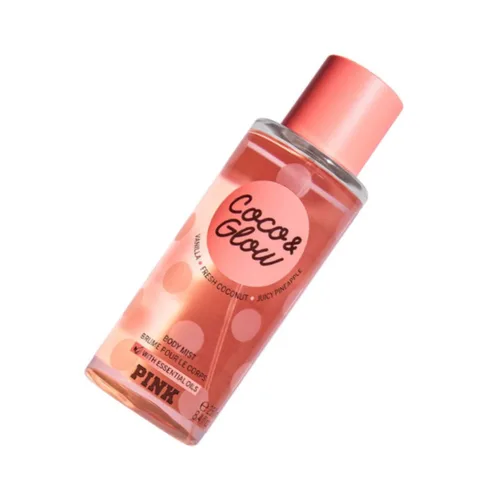 Vista 4 de Victoria's Secret Pink Coco & Glow Mist para mujer, 8.4 onzas (Coco & Glow)