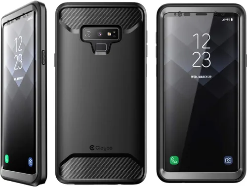 Vista 5 de Clayco Xenon Series - Funda para Samsung Galaxy Note 9 (versión 2018), carcasa resistente de cuerpo completo con protector de pantalla curvado 3D