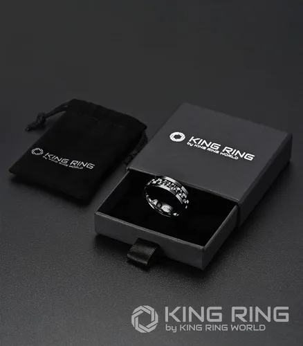 Vista 6 de King Ring Anillos giratorios de engranajes de 0.315 pulgadas – Anillos para ansiedad ultra pulidos para hombres y mujeres – Diseñado en Estados