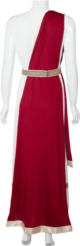 Vista 4 de Traje de mujer griega Toga, senador romano antiguo César, bata con tocado