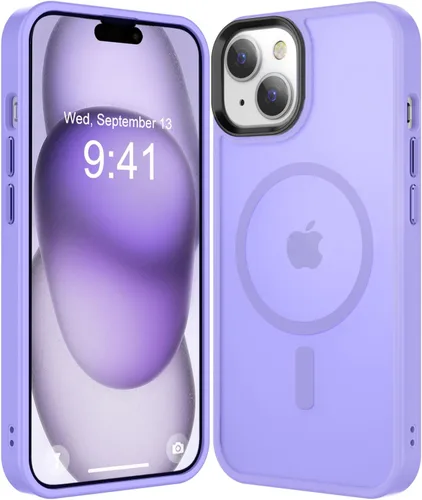 Vista 28 de Fuerte magnético para iPhone 11, compatible con Magsafe, [resistente a caídas de 13 pies] Funda trasera translúcida mate con sensación de piel