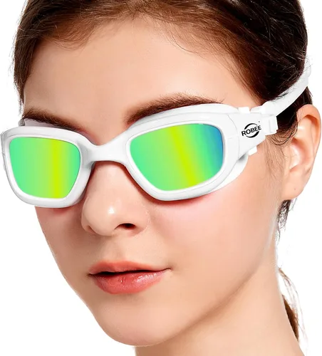 Vista 11 de Robee Gafas de natación, gafas de natación polarizadas para adultos, para hombres, mujeres y jóvenes, gafas de piscina de agua