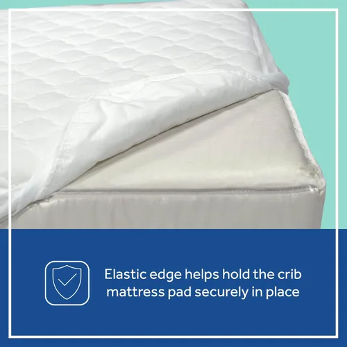 Vista 5 de Sealy Baby Protector de colchón para cuna, protector de colchón impermeable ajustable para cuna y funda de cama infantil, lavable a máquina y fácil