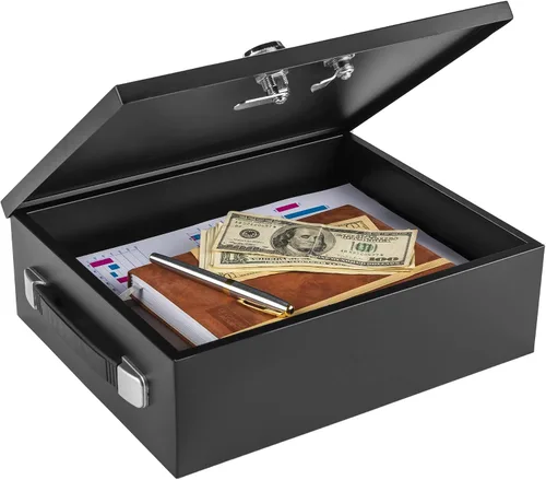 Vista 9 de Caja fuerte ignífuga, combinación dual y cofre de seguridad con cerradura de llave