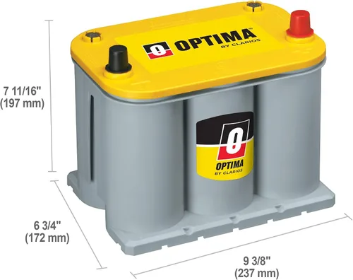 Vista 2 de Baterías de doble uso con superficie de color amarillo Optima Batteries 8040-218, D 35.