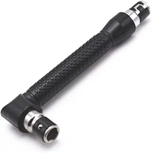 Vista 5 de Angoily Enchufe de doble cabeza 3 unids mango adaptador derecho de doble cabeza en forma de L Destornillador de extensión hexagonal Grado Llave