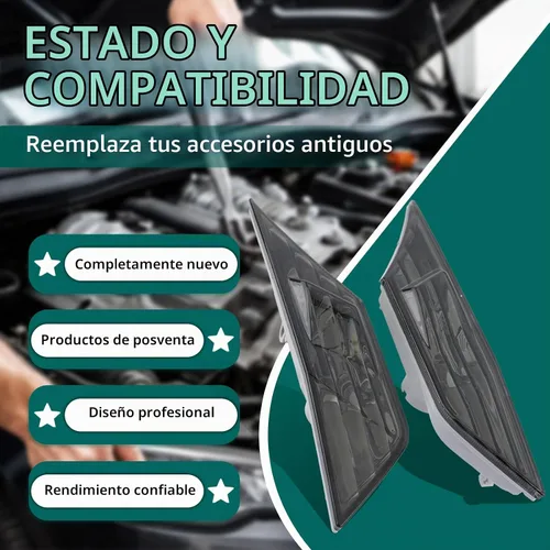 Vista 3 de AUTOKAY - Lámpara de señalización lateral con bombillas LED Compatible con Honda Civic 2016-2021-Smoke